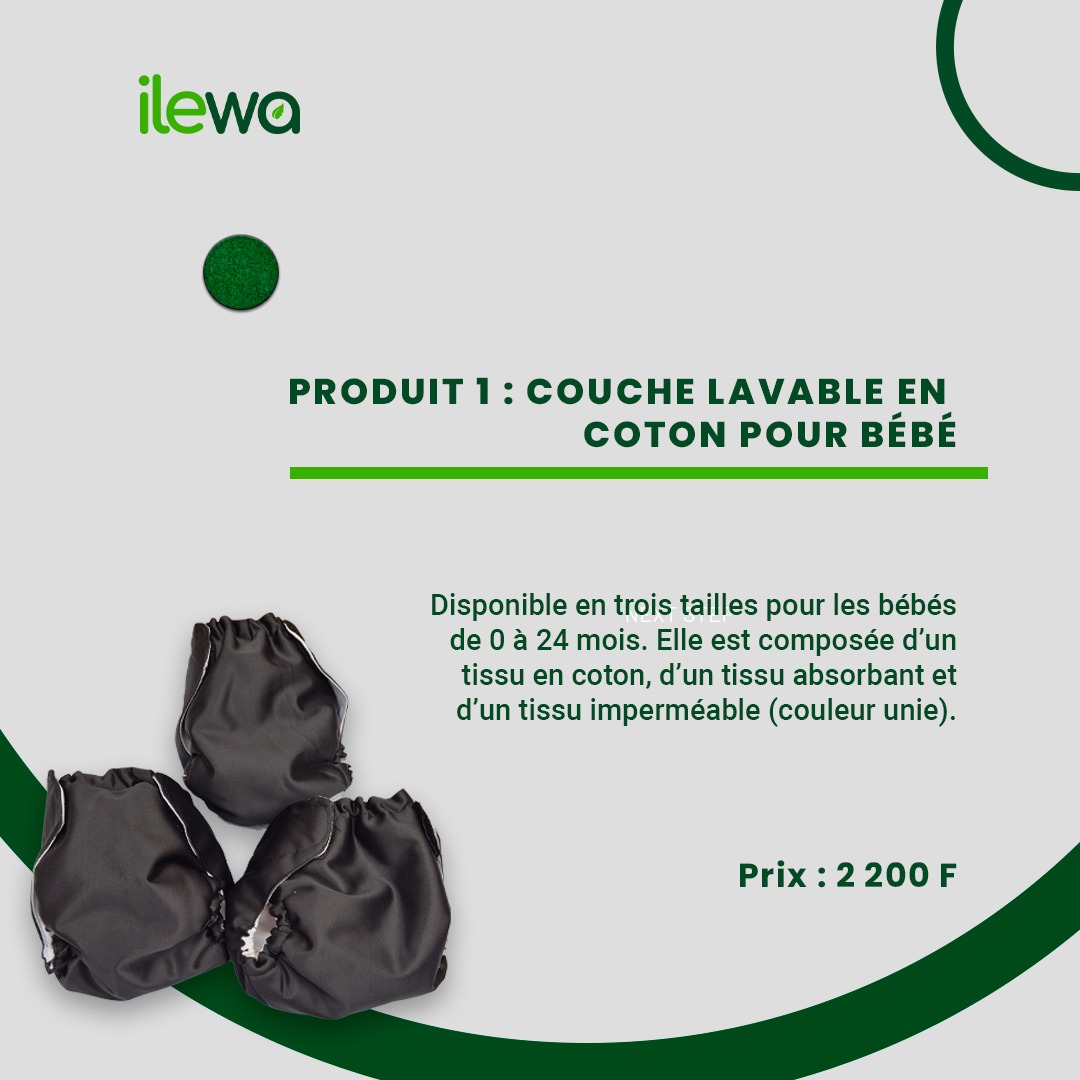COUCHE LAVABLE EN COTON POUR BÉBÉ