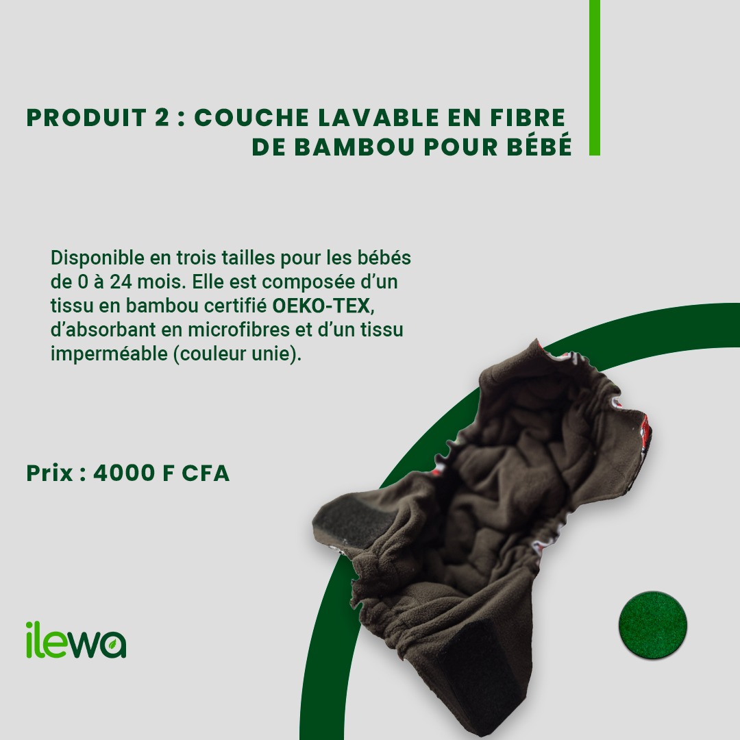 COUCHE LAVABLE EN FIBRE DE BAMBOU POUR BÉBÉ