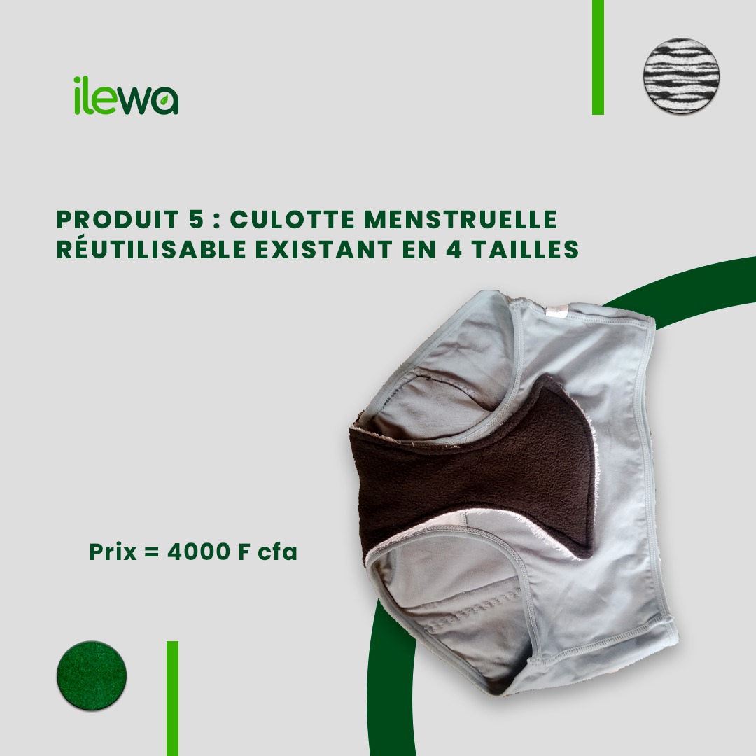 CULOTTE MENSTRUELLE RÉUTILISABLE EXISTANT EN A TAILLES